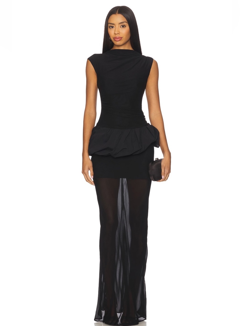 Bec + bridge Ida bubble maxi dress in black